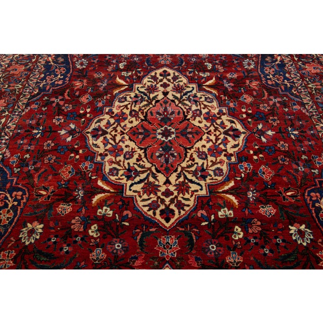 Vintage Medallion Bakhtiari Persian Wool Rug For Sale - Image 9 of 10
