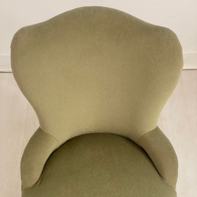 Small Toadstool Lounge Chair in Green Velvet, 1950s For Sale - Image 11 of 13