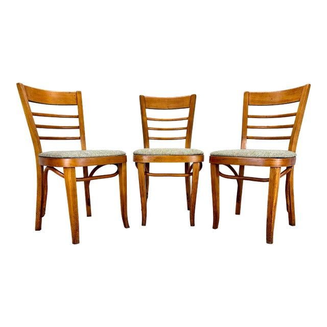 1940’s Thonet Style Bentwood Bistro Dining Chairs by Tatra, Czechoslovakia For Sale