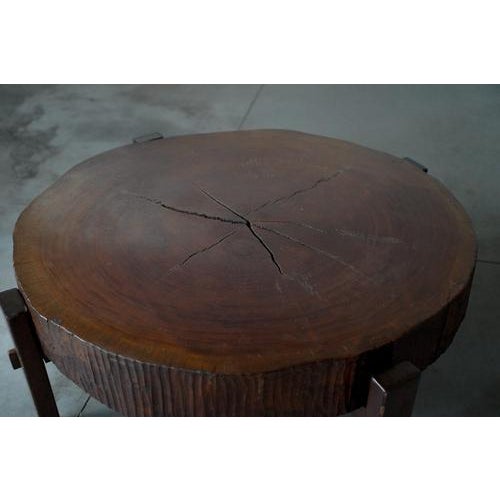Large Tree Slab Coffee Table, 1960s For Sale - Image 5 of 11