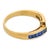 1980s Vintage Diamond Sapphire 18k Yellow Gold Band, Size 6.5 For Sale - Image 5 of 7