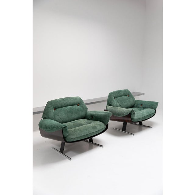 Mid-Century Modern Set of Presidencial Lounge Chairs by Jorge Zalszupin, 1959, Set of 2 For Sale - Image 3 of 9