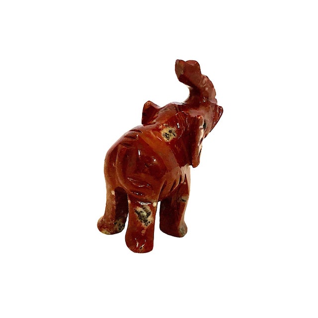 Burnt Orange A Collection of Miniature, Hand-Carved Elephant Netsukes For Sale - Image 8 of 18