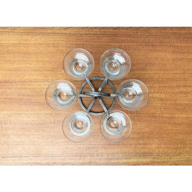Danish Table Candleholder in Metal and Glass, 1960s, Set of 7 For Sale - Image 13 of 18
