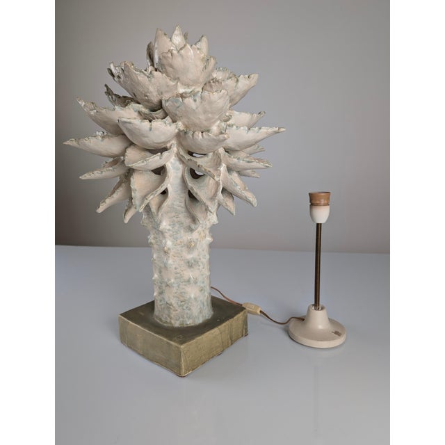 Glazed Ceramic Sculpture Lamp by Birthe Aksby, Denmark, 1970s For Sale - Image 4 of 17