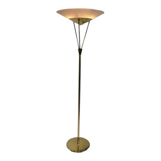 Mid Century Torchere Floor Lamp in the Style of Thurston for Lightolier C. 1950's For Sale