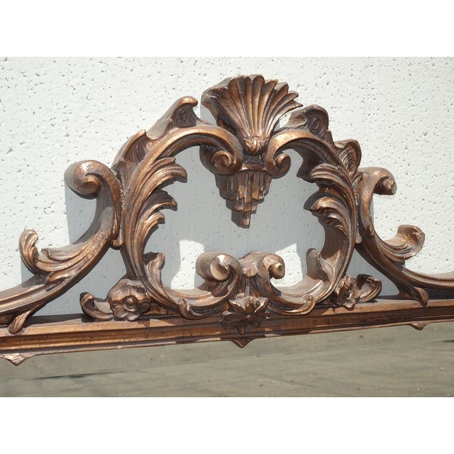 Pair of Vintge French Louis XVI Style Ornate Wall Mantle Mirrors For Sale - Image 13 of 15