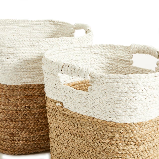 Traditional Madura Rectangular Baskets, Set Of 2 For Sale - Image 3 of 8