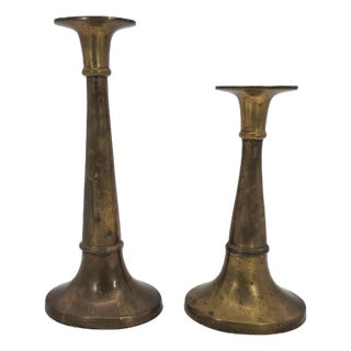 Brass Candlesticks, 1930s, Set of 2 For Sale