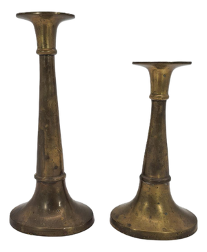 Brass Candlesticks, 1930s, Set of 2