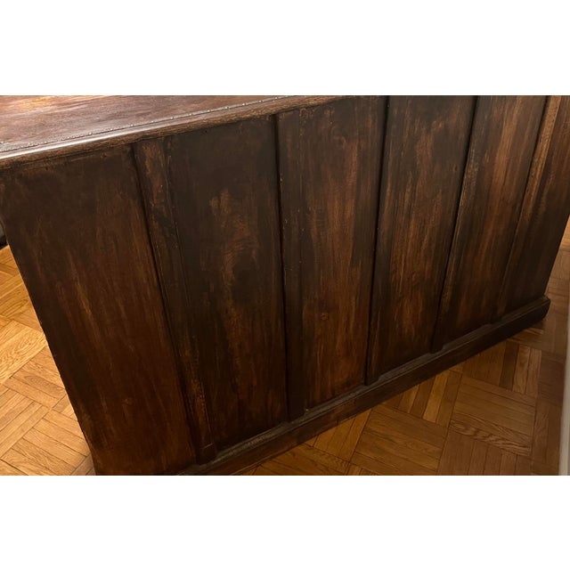 Coffee Vintage Artisan Solid Wood Sideboard / Credenza For Sale - Image 8 of 13