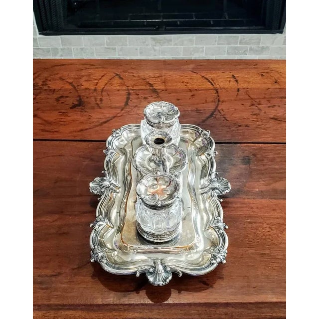 18th/19th Century Antique English Georgian III Period Matthew Boulton Inkstand For Sale In Dallas - Image 6 of 11