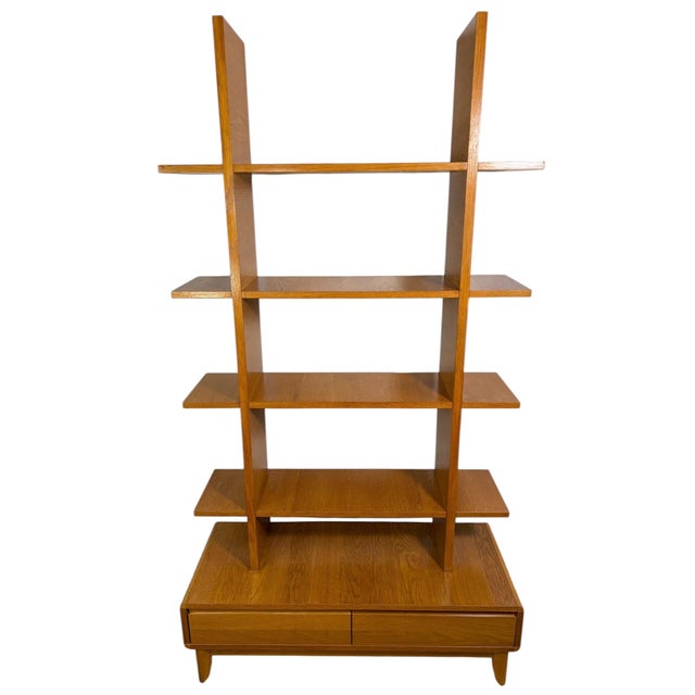 Mid-Century Modern Scandinavian Syle Teak Shelving Unit, 1990s For Sale - Image 12 of 12