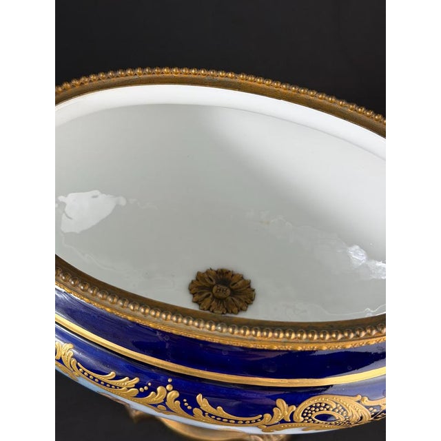 French Cobalt Blue Porcelain Urn Vase by Delinière, 1880-1900 For Sale - Image 12 of 13