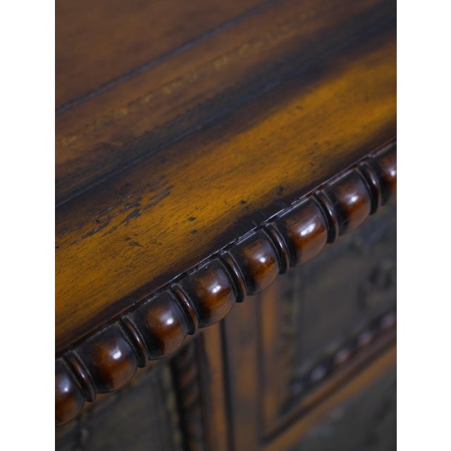 Maitland Smith Leather Top Renaissance Style Credenza Sideboard For Sale - Image 12 of 18