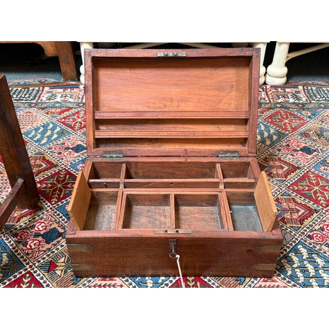 19th Century Campaign Lap Desk, Antique For Sale - Image 12 of 12