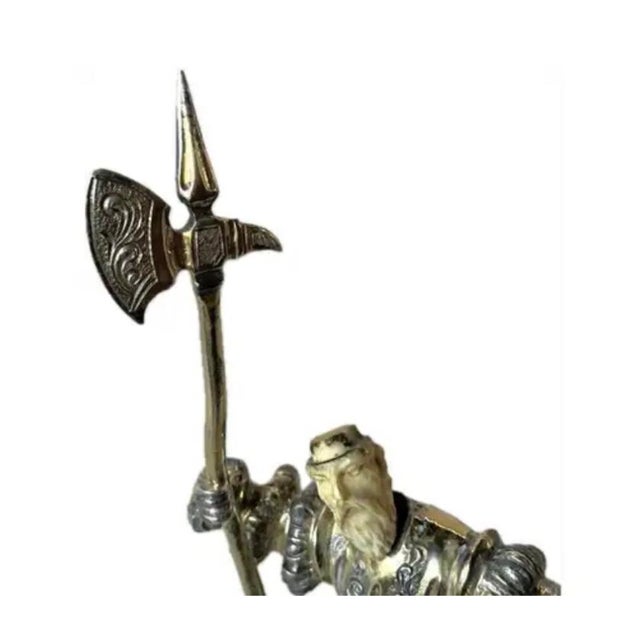 Sterling Silver With Parcel Gilt Medieval Knights, Set of Three For Sale - Image 14 of 17