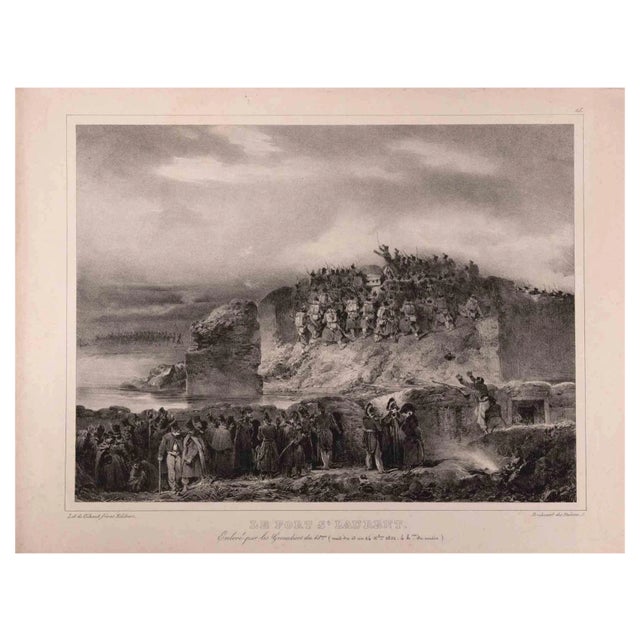 Nicolas Toussaint Charlet, St. Laurent, Original Lithograph, Early 19th-Century For Sale