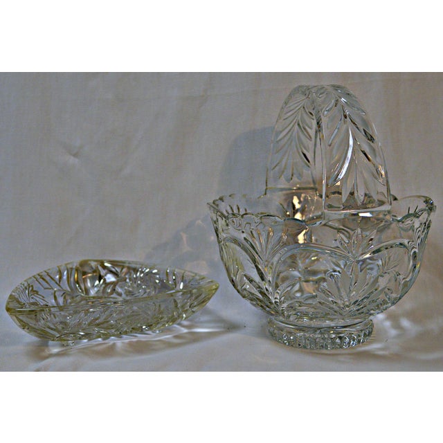 Mid 20th Century Lead Glass Basket & Ashtray - A Pair For Sale - Image 5 of 9
