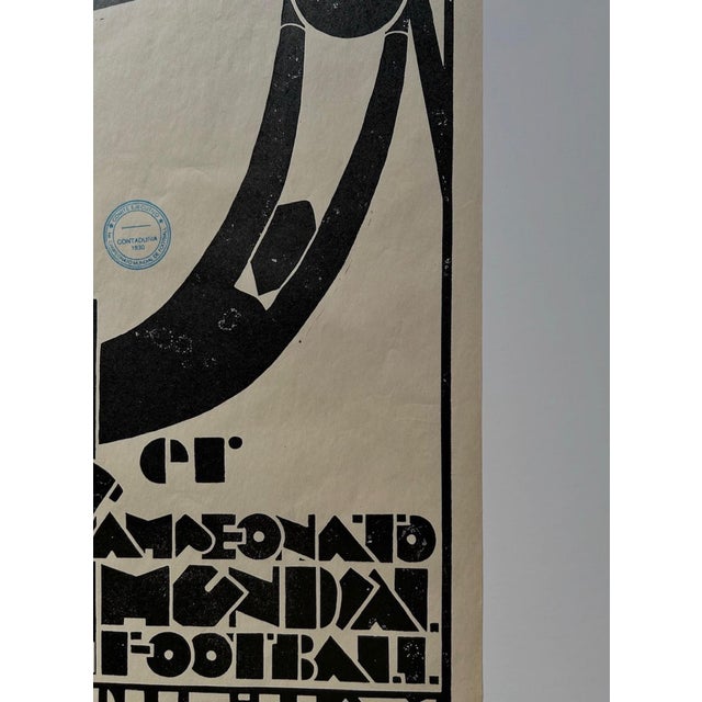 Paper FIFA World Cup Poster (Monochrome Version) by Guillaume Lombardi, 1930 For Sale - Image 7 of 9