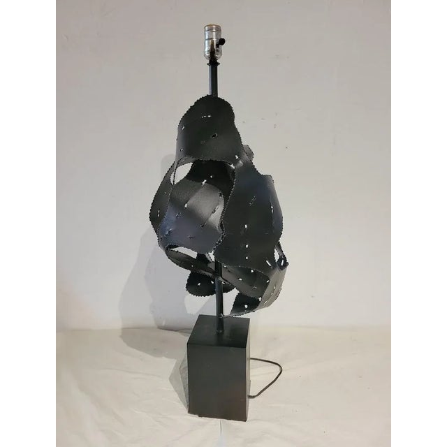 Mid-Century Modern Vintage Brutalist Harry Balmer Style Lamp For Sale - Image 3 of 9