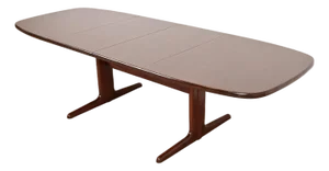 Skovby Danish Modern Sculpted Rosewood Extension Dining Table, Newly Refinished