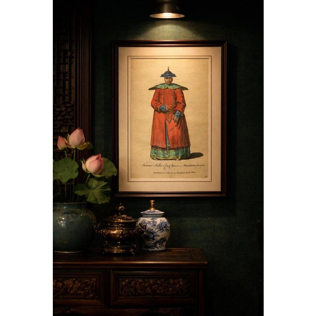Paper Jefferys, Chinese Mandarin Official in Light Summer Robes, 1749, Print For Sale - Image 7 of 9