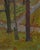 Antique Impressionism Autumn Landscape Oil Painting on Cardboard 62-50 For Sale - Image 6 of 6