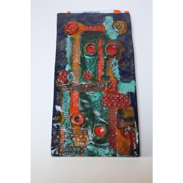 Danish Modern Abstract Terracotta Ceramic Wall Hanging Chairish