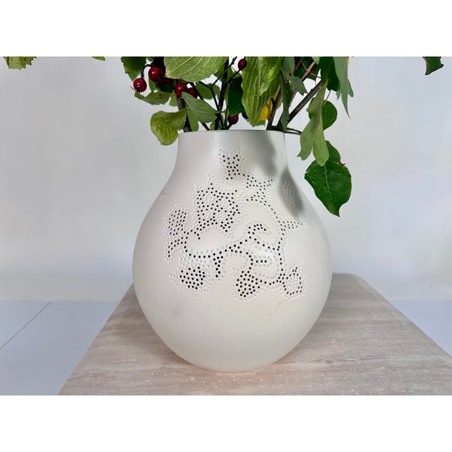 Large Perforated Limited Edition Ceramic Vase by Hella Jongerius for Ikea, Sweden, 2005 For Sale - Image 10 of 17