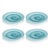The Alabaster Glass Plate features bands of blues swirling together on smooth glass. They're perfect for serving salads,...