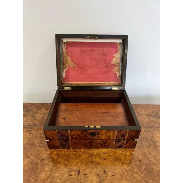 Lovely antique Victorian tunbridge ware inlaid writing box having a lovely antique Victorian tunbridge ware inlaid wring...