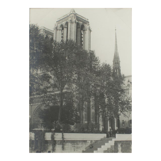 Notre Dame De Paris Cathedral, Silver Gelatin Black and White Photography, 1927 For Sale