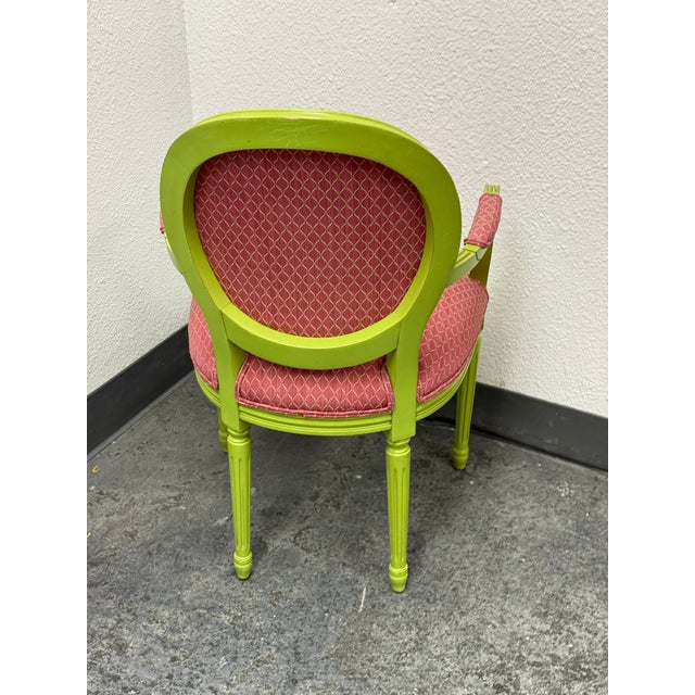 Custom Louis XVI-Style Armchair For Sale In San Francisco - Image 6 of 12