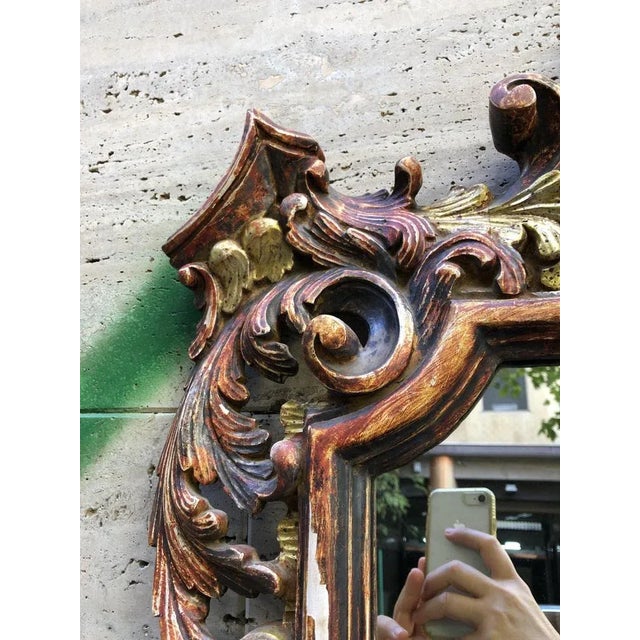 Brown Boulle with Baroque Mirror, 1900s, Set of 2 For Sale - Image 8 of 18