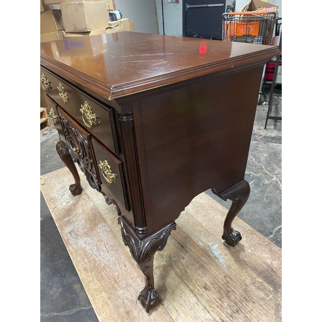 Wood Late 20th Century Philadelphia Chippendale-Style Lowboy by Councill Furniture For Sale - Image 7 of 10