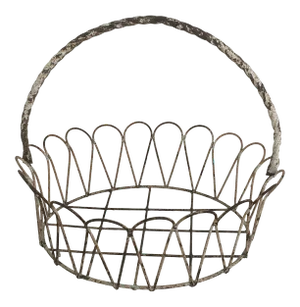 Antique French Wrought Iron Garden Basket or Jardiniere