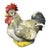 1970s Italian Majolica Hand-Painted Rooster Soup Tureen With Ladle - 2 pcs For Sale