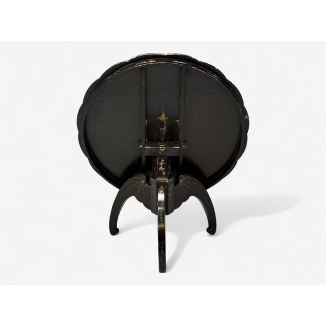 Chinese Export, Ebonized Wood, Mother-of-Pearl, Center Table, China, 1900 For Sale - Image 18 of 18