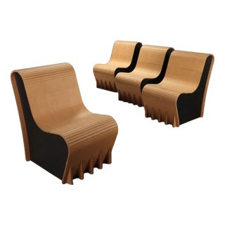 Modernist Cardboard Armchairs, 2000s, Set of 4 For Sale
