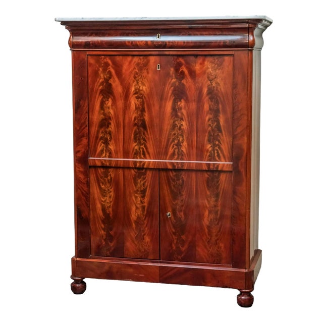 Biedermeier Secretary with Secret Drawers For Sale