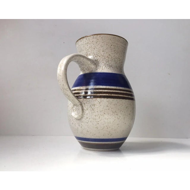 Mid-Century Modern Mid-Century Danish Striped Stoneware Pitcher from Michael Andersen, 1960s For Sale - Image 3 of 8