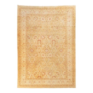 Afghan Tabriz Wool and Silk Carpet 17' 6" X 12' 7" For Sale