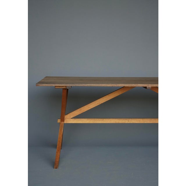 Rustic Farmhouse Dining Table in Cherry and Oak, 1940s For Sale - Image 9 of 17