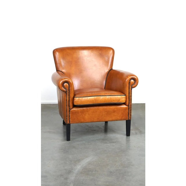 Sheepskin Leather Armchair For Sale - Image 11 of 11