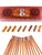 Contemporary Asian Modern Vietnamese Wooden Chopsticks for 8 With Brown Mother of Pearl Marbled Tips Decorative Storage Box and Coordinating Rests - 25 pcs For Sale - Image 3 of 10
