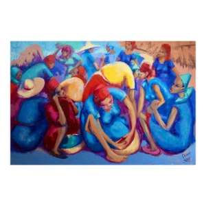 Petion Savin Market Scene 1968 Painting