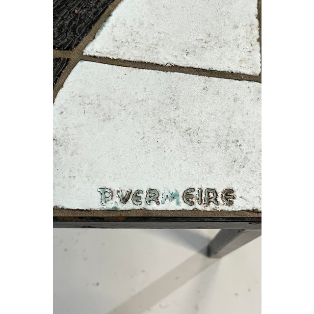 1960s Ceramic Side Table by Paul Vermeire for Perignem, Belgium, 1960s For Sale - Image 5 of 16