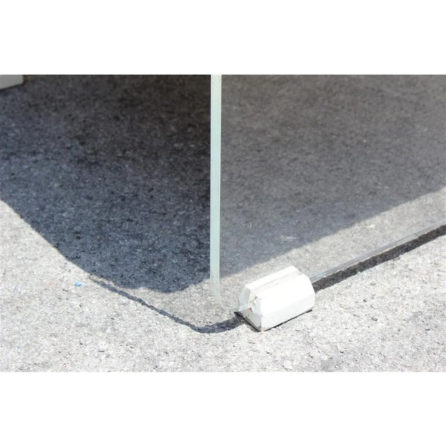 Italian Geometric Velvet and Acrylic Glass Lounge Chair, 1960s For Sale - Image 6 of 12