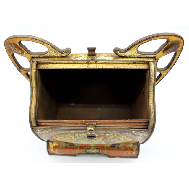 1906 Art Nouveau Biscuit Tin by Huntley & Palmers For Sale - Image 4 of 12